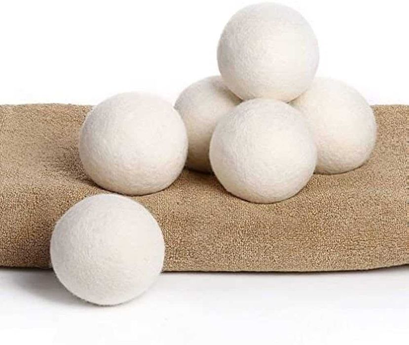 Вълнени топки за сушилня, 3 броя, 100 % вълна, пестене на пари