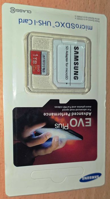 Samsung EVO Plus 1TB MicroSDXC Micro SD Class 10 UHS-I U3 HD 4K Memory Card с безплатна доставка до Speedy автомат