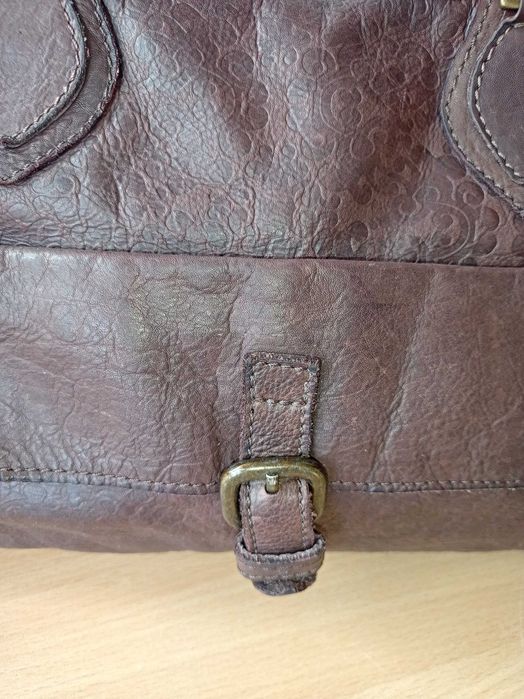 Чанта шоколадово кафяво естествена кожа