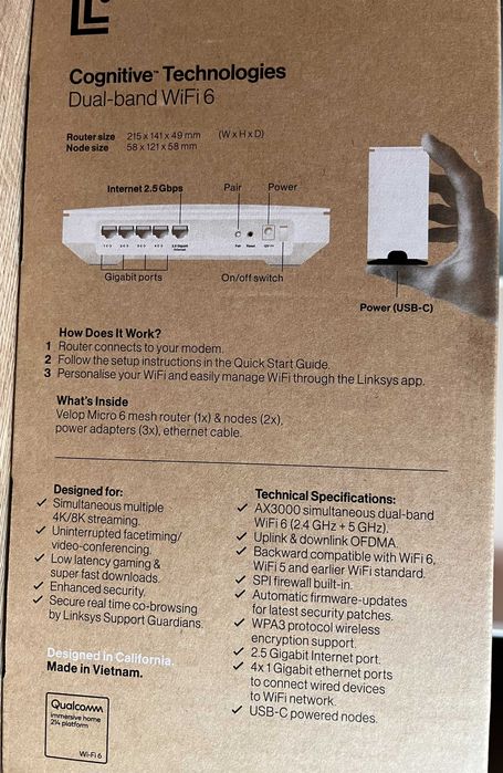 Linksys Velop Micro 6 Mesh System
