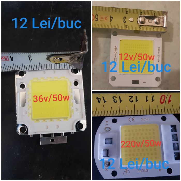 Led leduri pastila 20w 50w 220v , 12v 50w si 36v 50w 100w  proiector