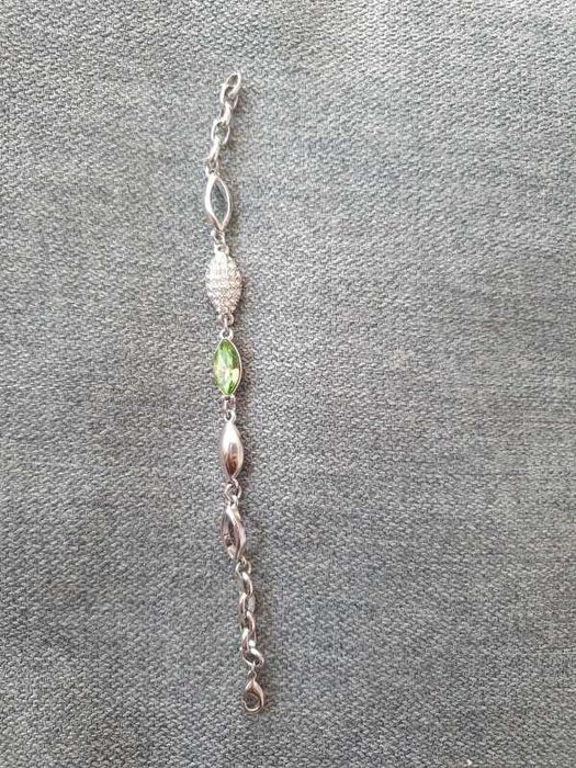 Set argint lant pandantiv cercei si bratara cu Elemente Swarovski