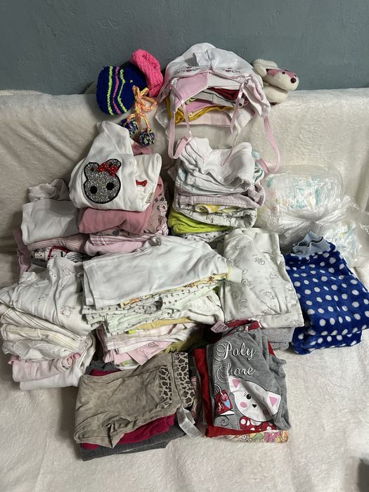 Большой пакет вещей с рождения на девочку