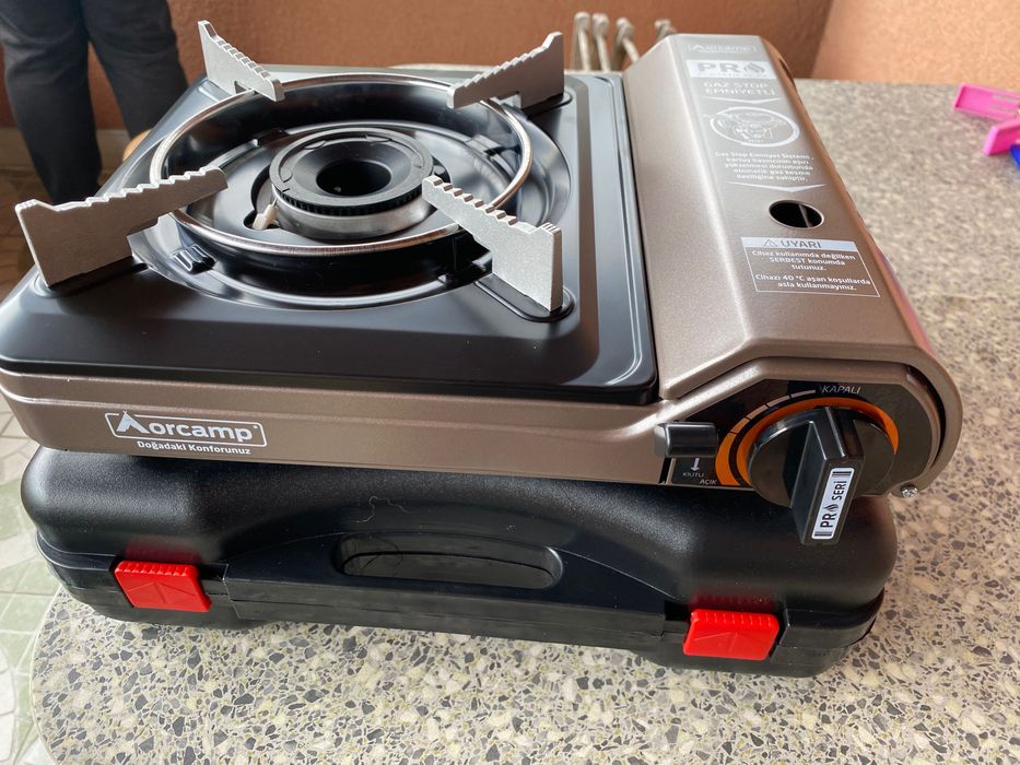 Туристически къмпинг газов котлон с пълнител