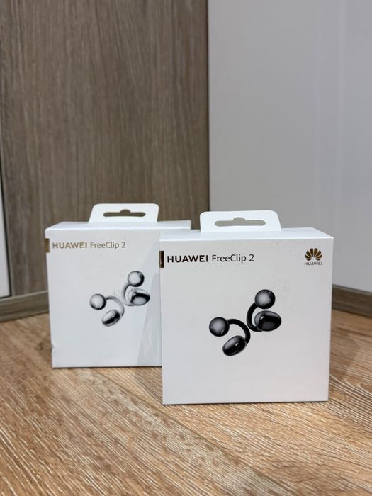 Casti HUAWEI FreeClip 2, True wireless, Bluetooth, Open-ear, Microfon, Black / Whitw