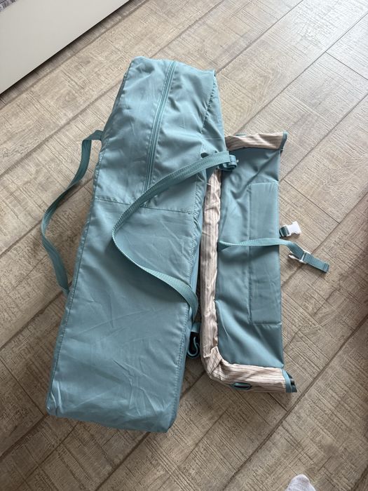 Patut pliabil 120x60 Bebe Royal Turcoaz cu 2 nivele