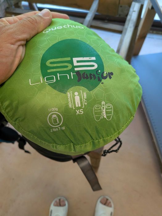 Детски спален чувал за трекинг Декатлон Quechua S5 Light Junior
