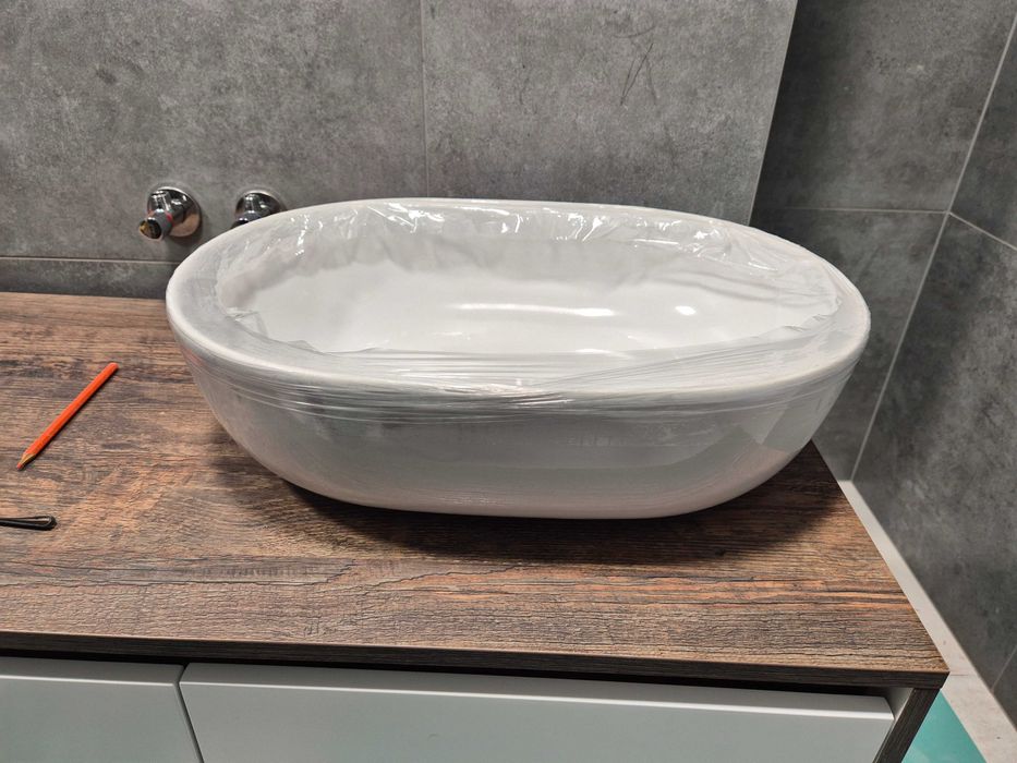 Мивка за баня - бяла