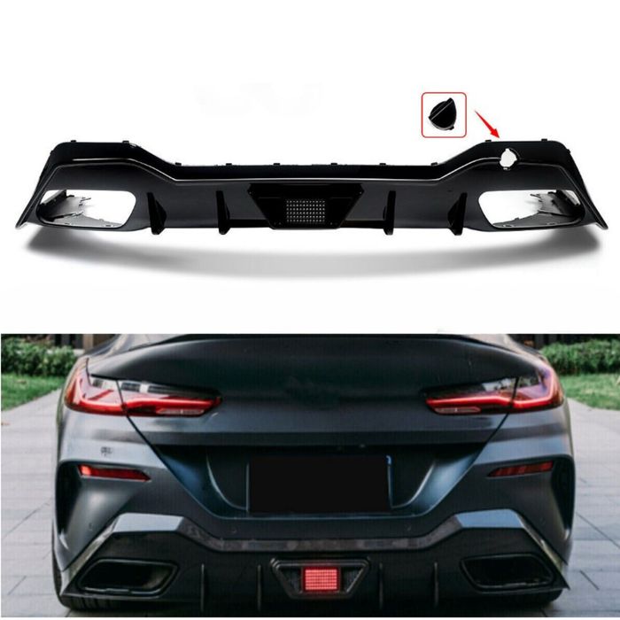 Difuzor Ornament Evacuare Bara Spate BMW seria 8 G14 G15 G16 stop Led