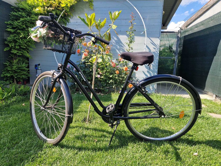 Bicicleta de oras Elops 100 cadru jos Negru, aproape noua (sub 100km parcursi)