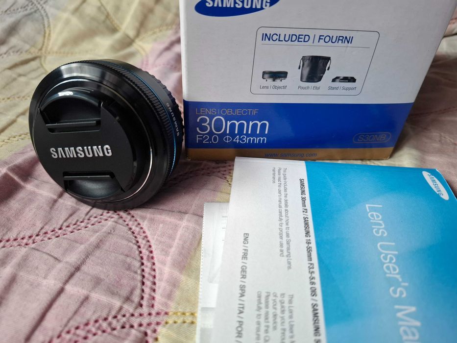 Обектив Samsung nx 30mm 1:2 тип палачинка