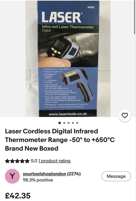 Termometru digital cu infraroșu Laser Tools 6430 – NOU, sigilat