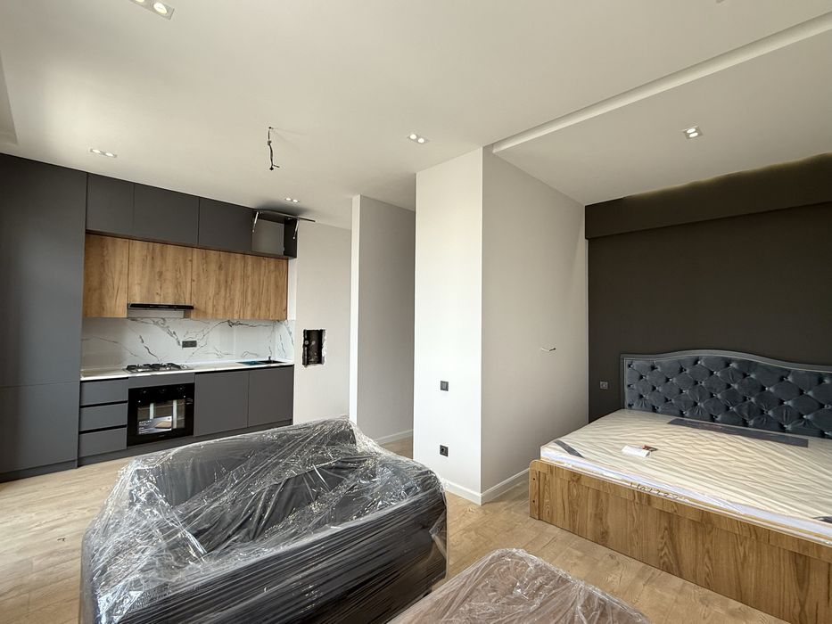 Однокомнатная студия 1/6/9 Олмос Резидент, с мебелью и техникой