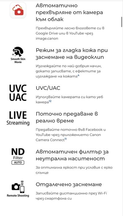 Камера за влогинг Canon- PowerShort V10