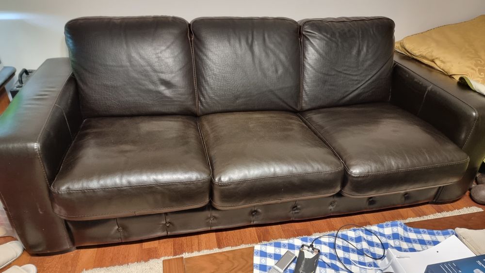 Canapele de piele naturala , Mobexpert.  De 3 și 2 locuri