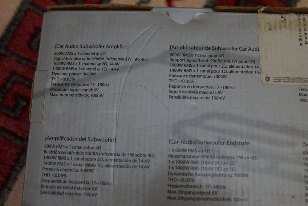 Усилитель RE Audio ZTX-3000.1 моноблок