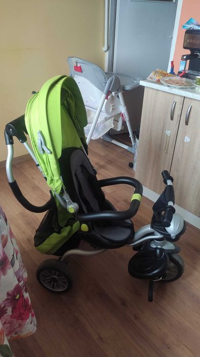 Триколка за деца с родителски контрол, сенник и меки гуми Chic 4 в 1