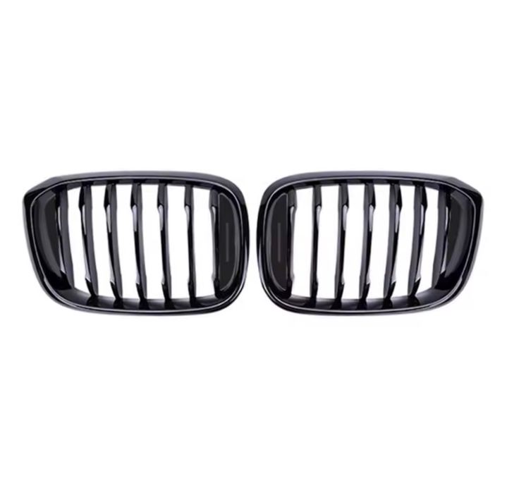 Set grile nari duble simple negru lucios Bmw X3 X4 G01 G02 camera