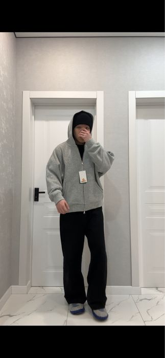 Базовая сервя зип худи оверсайз