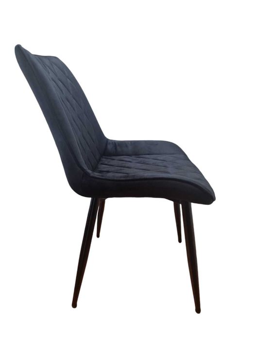 Трапезен стол Мариса -черно кадифе