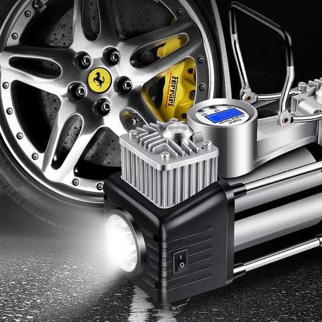 12 В высокомощный автомобильный двойной цилиндр портативный металличес