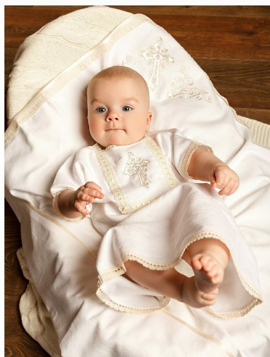 Крестильная одежда рубашка полотенце