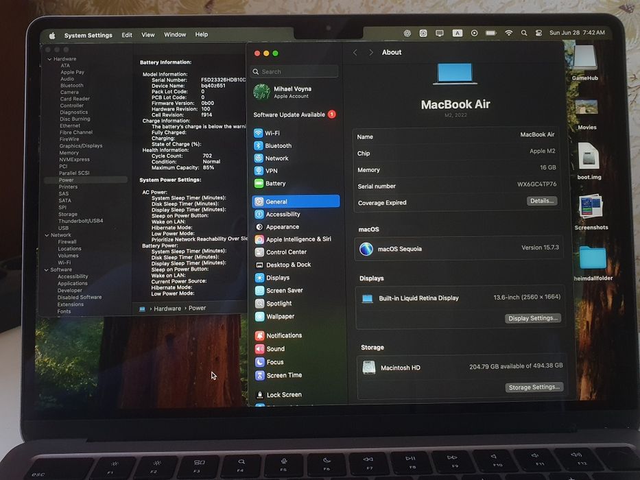 MacBook air m2 16/512 гб