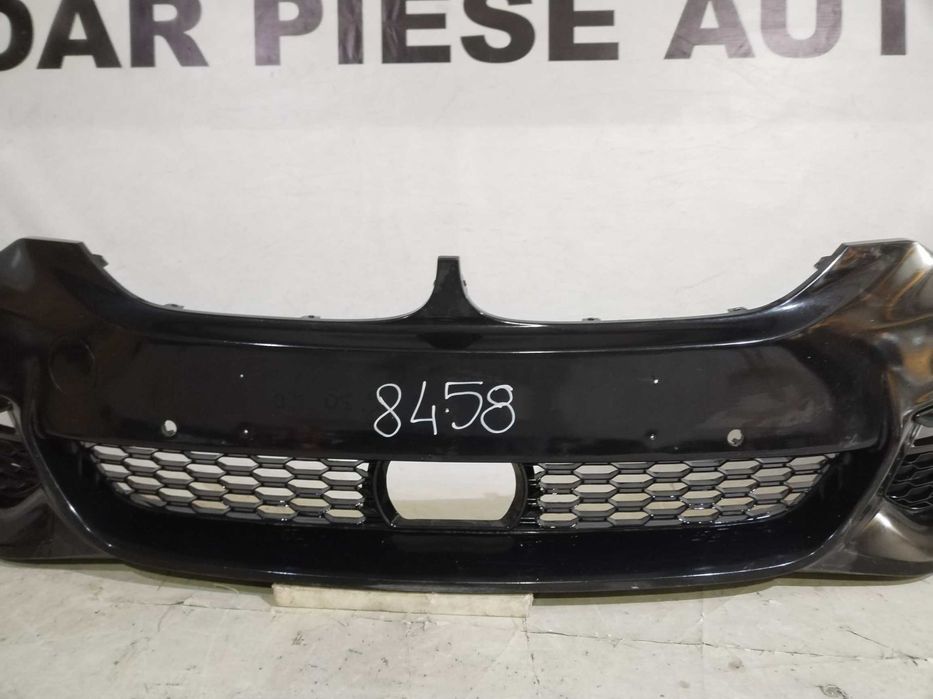Bara fata BMW Seria 5, G30/G31, M-Sport, 2016, 2017, 2018, 2019, 2020, cod origine OE 51118064928, cu gauri pentru senzori de parcare.