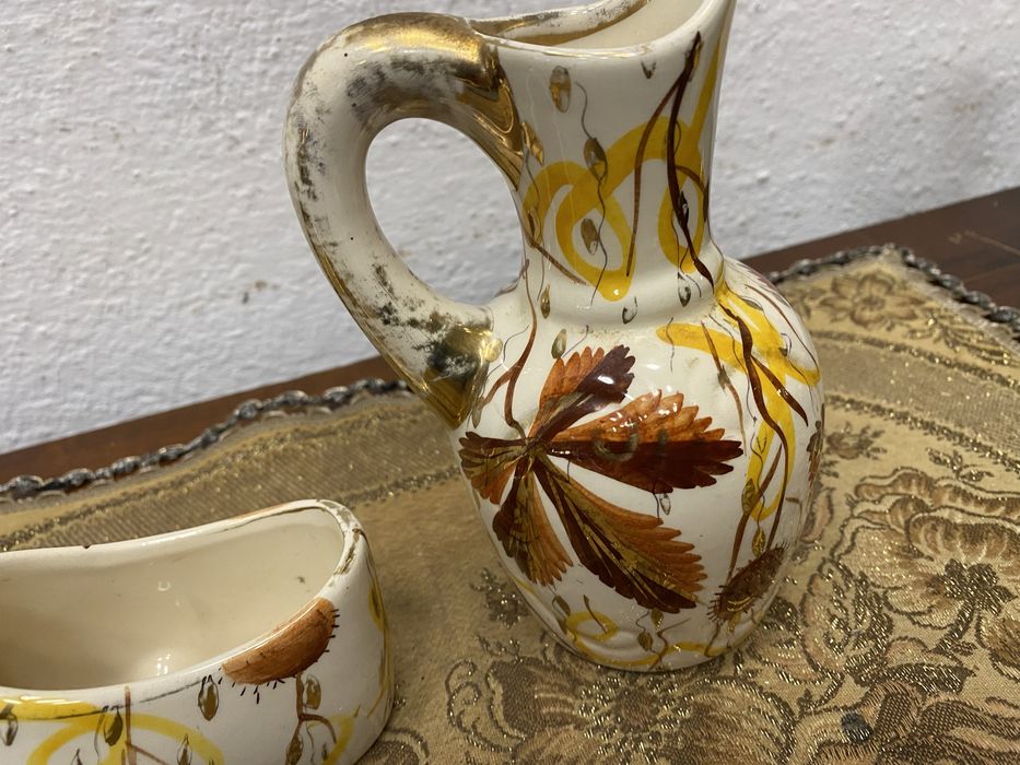 Белгийски порцеланови съдове каничка и обувка