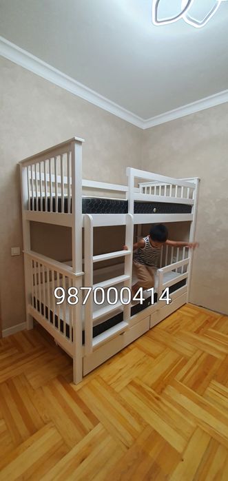 Kravat yog'ochdan Двухярсная кровать