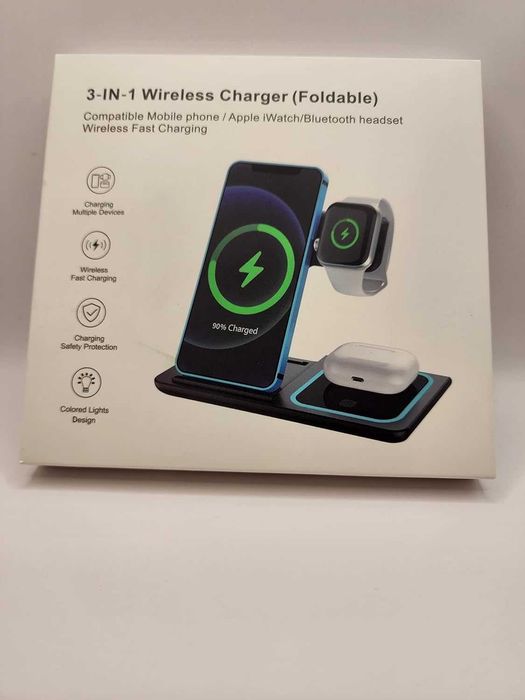 Станция за безжично зареждане Magsafe, 3 в 1,YOXINTA, 15 W бърз