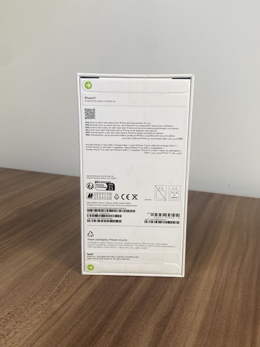 iPhone 17, 256 GB, Black , Sigilat, Cod produs: 6286