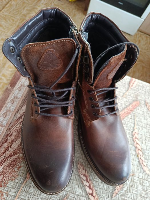 Мъжки кожени ботуши от естествена кожа