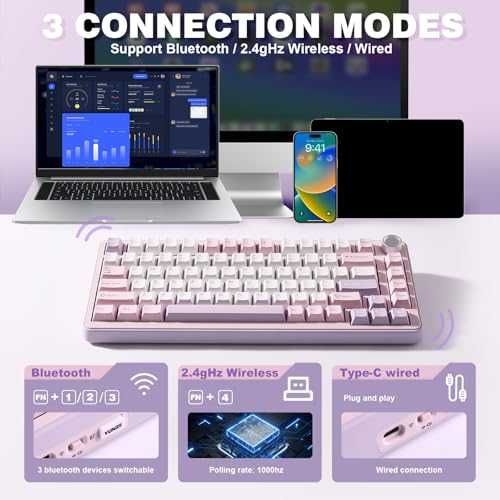 Механична клавиатура YUNZII B75 PRO 75 безжична RGB