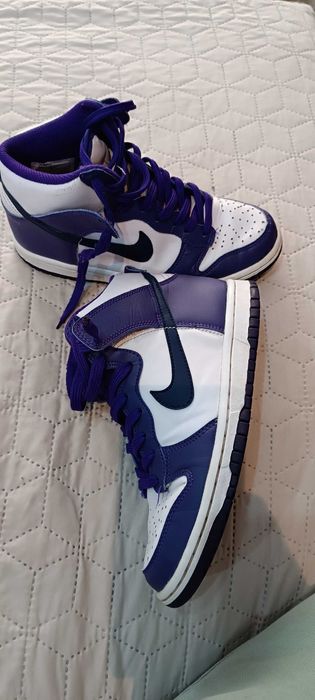 Nike dunk high Лилаво и бяло