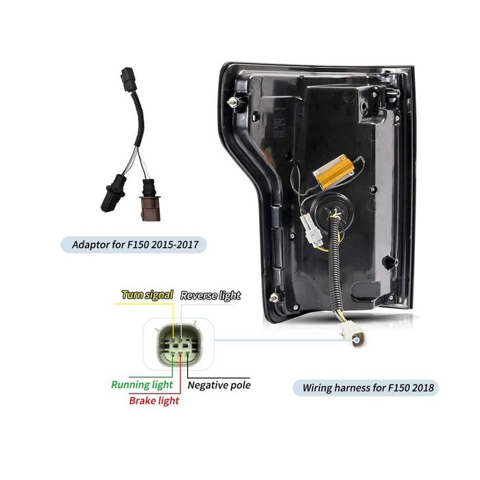 Комплект LED стопове с жълти мигачи за Ford F150 15 - 20