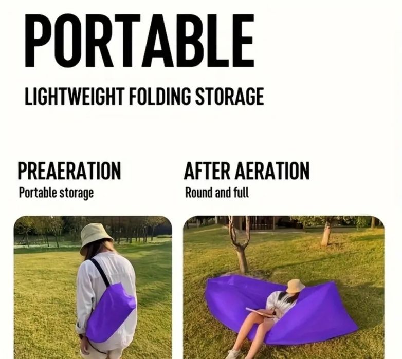 Sac gonflabil mov 190 cm lungime (plaja)