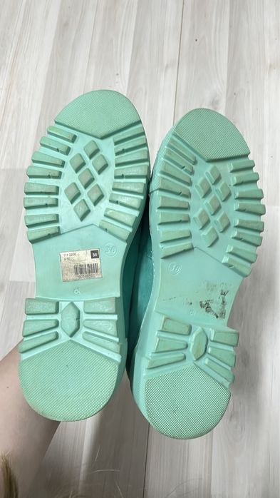 Лоферы бирюзовые