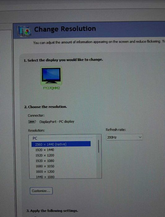 Monitor Gaming 27 Inch 2k 200hz IPS