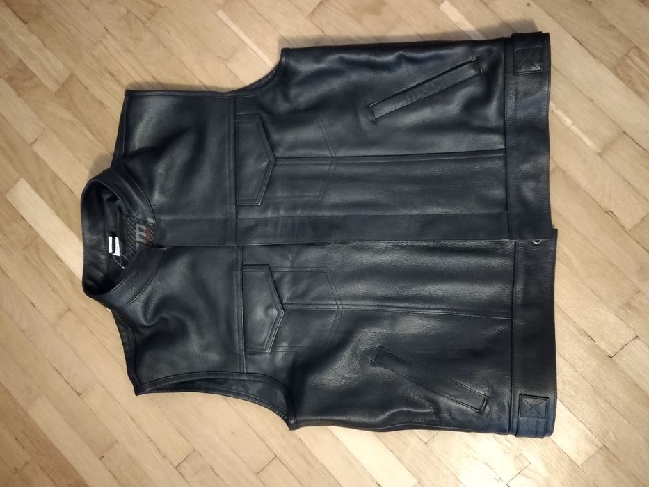Vesta moto din piele naturala SM mărime S, M, L, XL, 2XL și 3XL noua!!