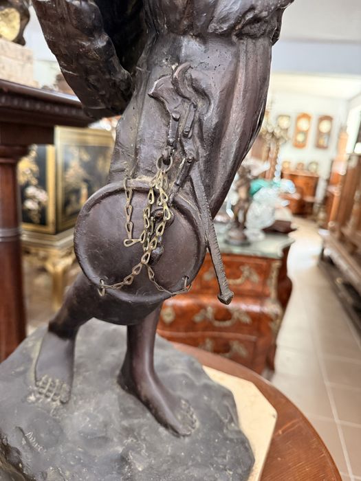 Statueta Bronz Masiv Semnata 60 cm