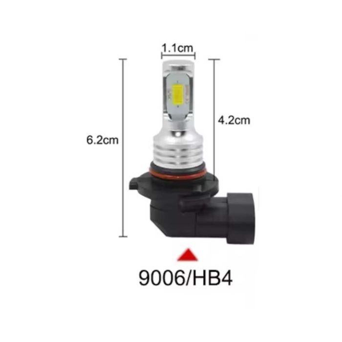 2 БРОЯ LED Диодни крушки HB4 9006 100W 12V +100% повече светлина