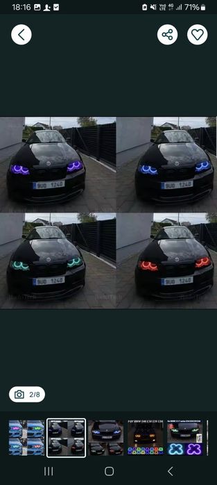 Angel Eyes multicolor RGB-COTTON -16 culori pt BMW e46,e36,e39,e38,e87