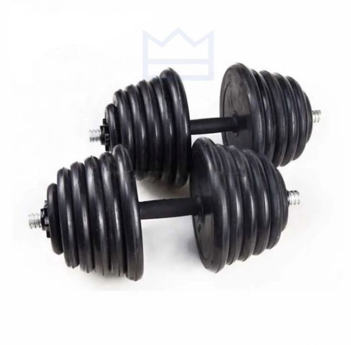 Комплект дъмбели 2 х 20 кг + Прав Лост 180см Ф25