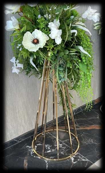 Suport metalic aranjamente florale evenimente, suporți aurii flori