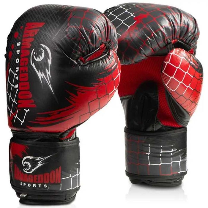 Боксови ръкавици изкуствена и естествена кожа 10, 12, 14 oz Armageddon
