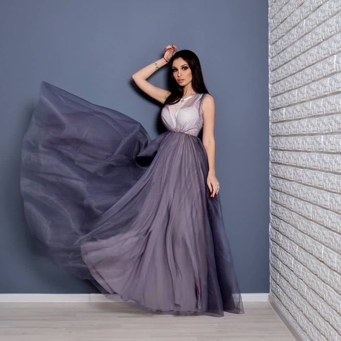 Платье сиреневое