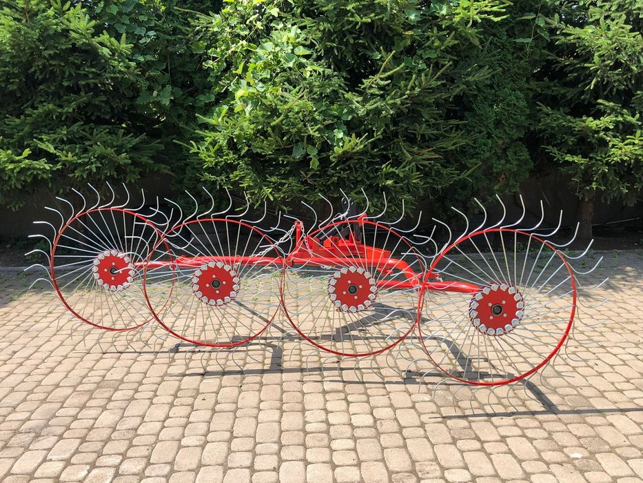 Greblă greblatoare tractor tracotraș cu 4 sori