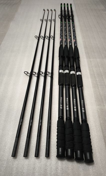 SET 4 Lansete Somn 3.0m Diamant ALB CatFish + 4 Mulinete GB 8000