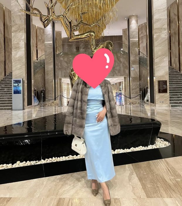 Вечерние платье голубой